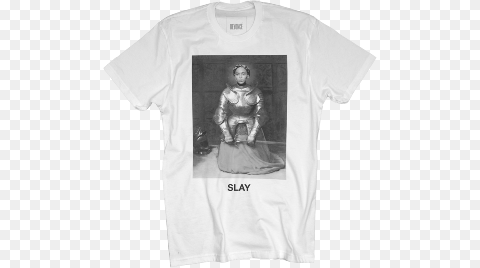 Beyonc Slay Tee Life Of Joan Of Arc Book, Clothing, T-shirt, Adult, Wedding Png Image