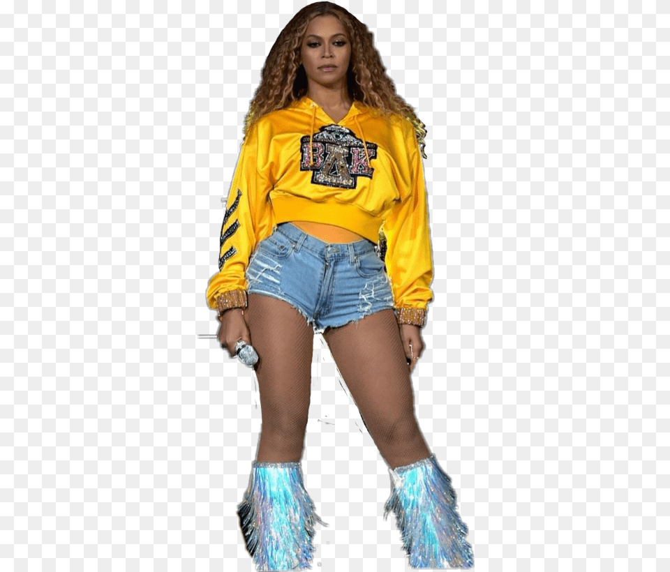 Beyonce Coachella Beychella Yellow Sticker By Anne Transparent Beyonce, Clothing, Shorts, Adult, Female Free Png Download