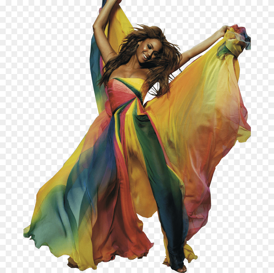 Beyonce Rainbow Dress, Adult, Person, Leisure Activities, Female Png