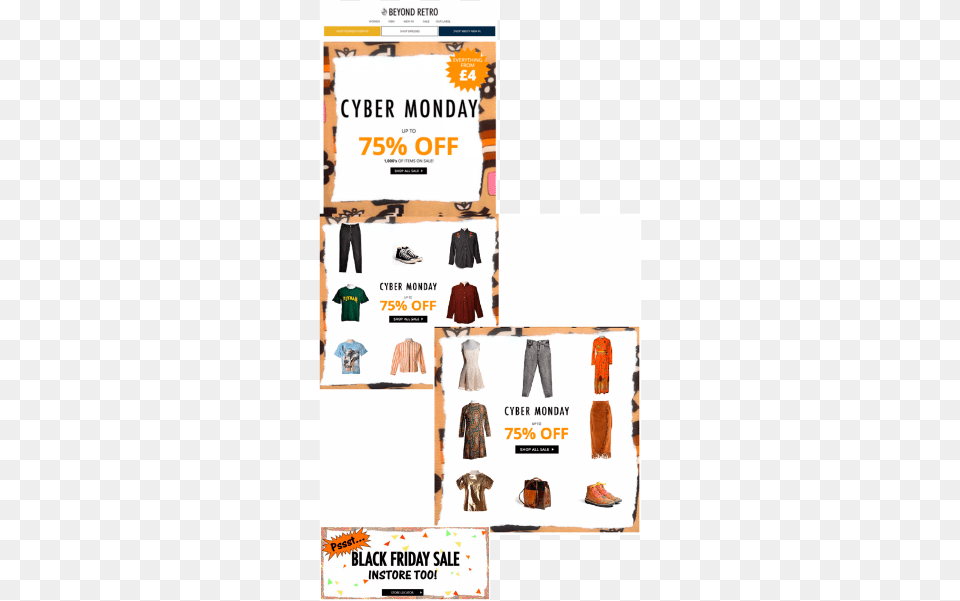 Beyond Retro Cyber Monday Email Email, Clothing, Shorts, Advertisement, Poster Png