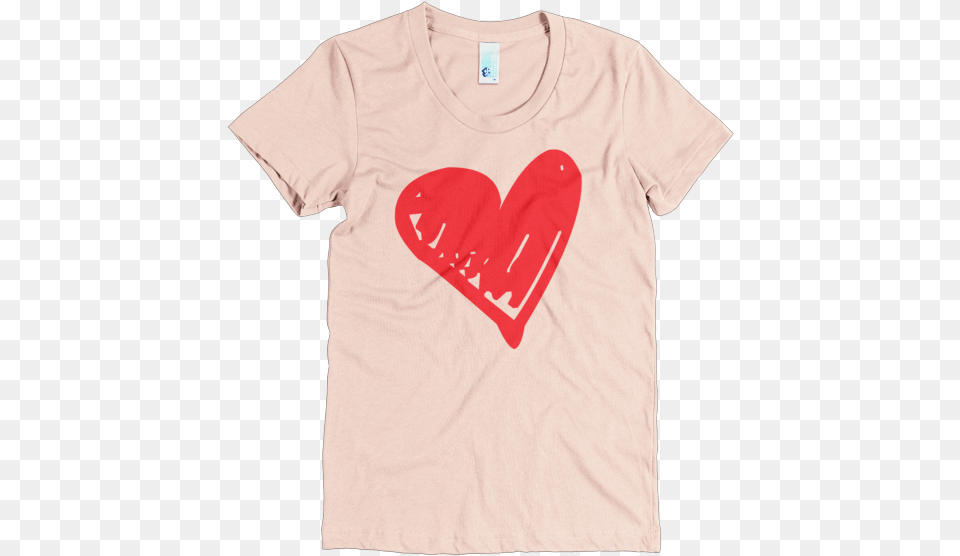 Beyoutees Scribble Heart Graphic Tee Heart, Clothing, T-shirt, Symbol, Love Heart Symbol Png