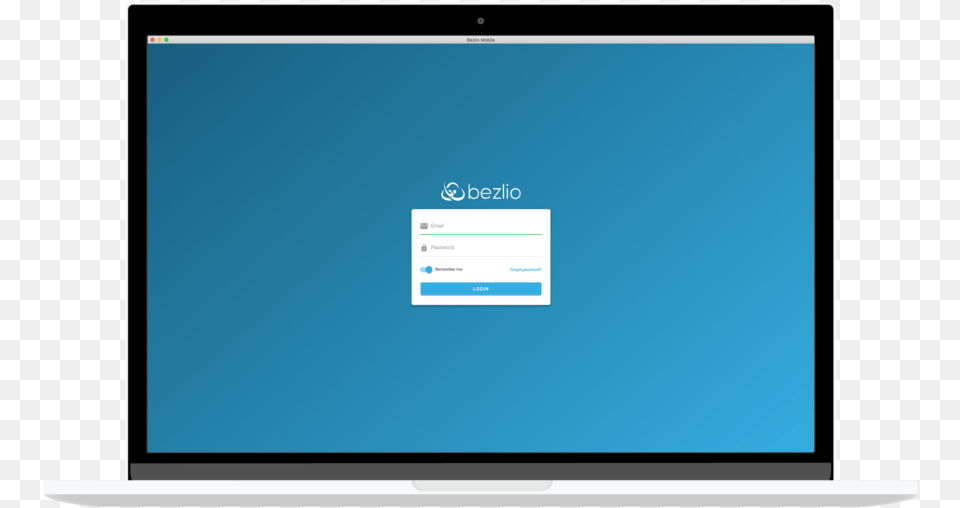 Bezlio Product Mockups App Interface Login Macbook Led Backlit Lcd Display, Computer, Computer Hardware, Electronics, Hardware Free Png Download