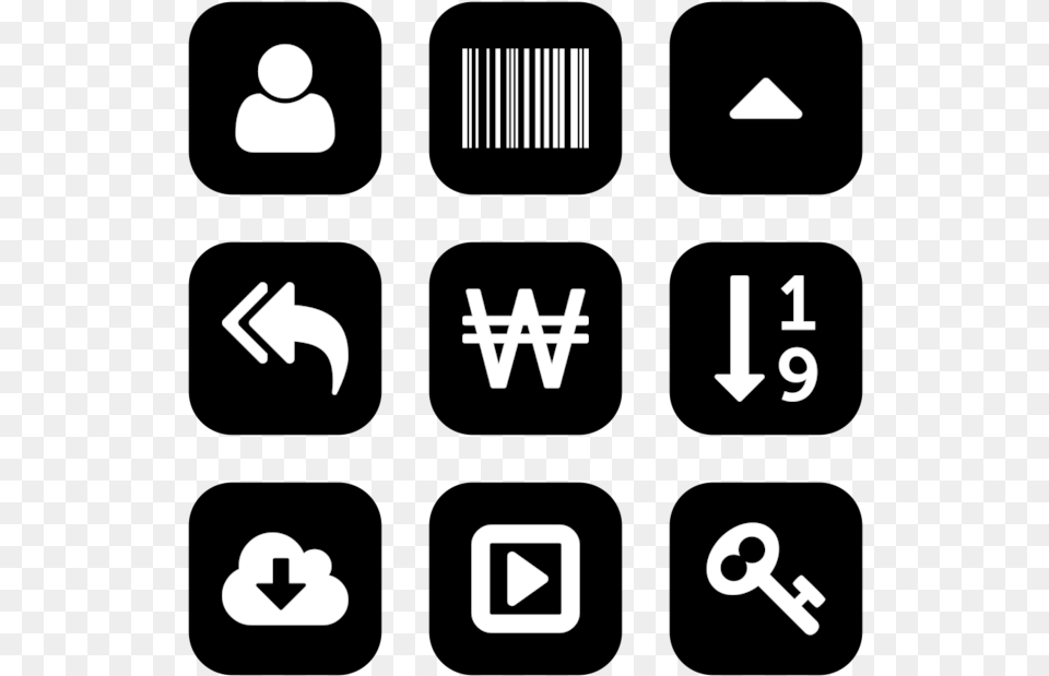 Bfa Icon In Style Flat Rounded Square White On Black Board Games Signs, Symbol, Text, Disk Free Png Download
