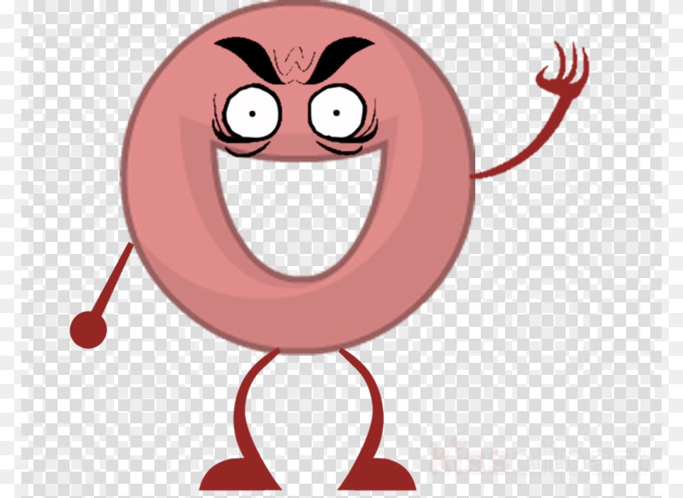 Bfdi Evil Donut Clipart Donuts Evil Eye Gif Spinning 3d Logo, Pattern Png Image