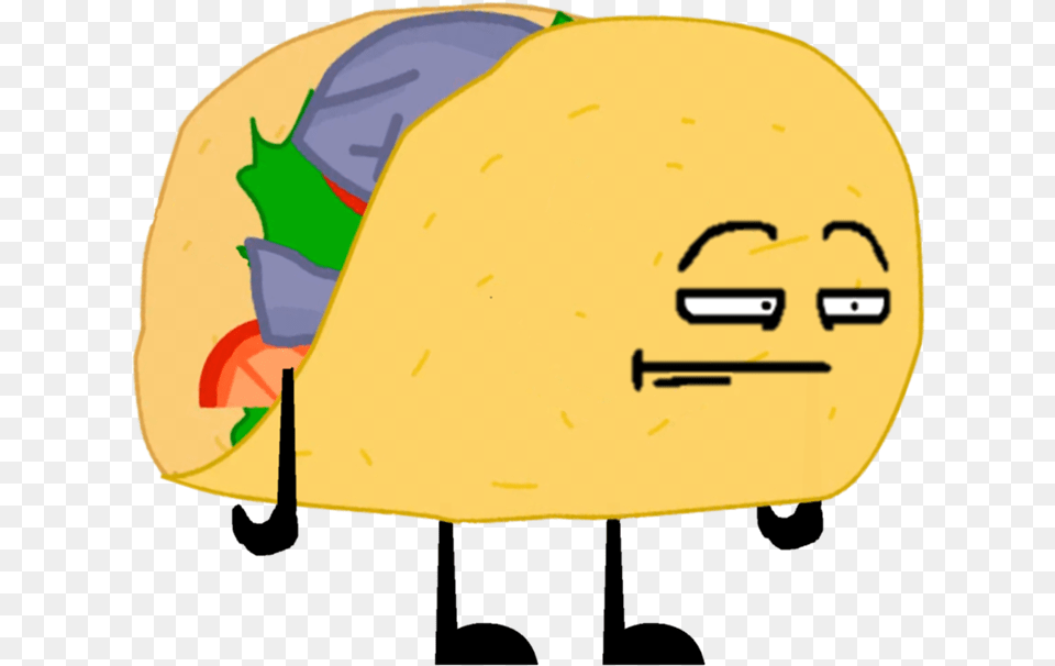 Bfdi Taco Pose Cartoon Taco Royalty Face, Head, Person, Bread Free Transparent Png