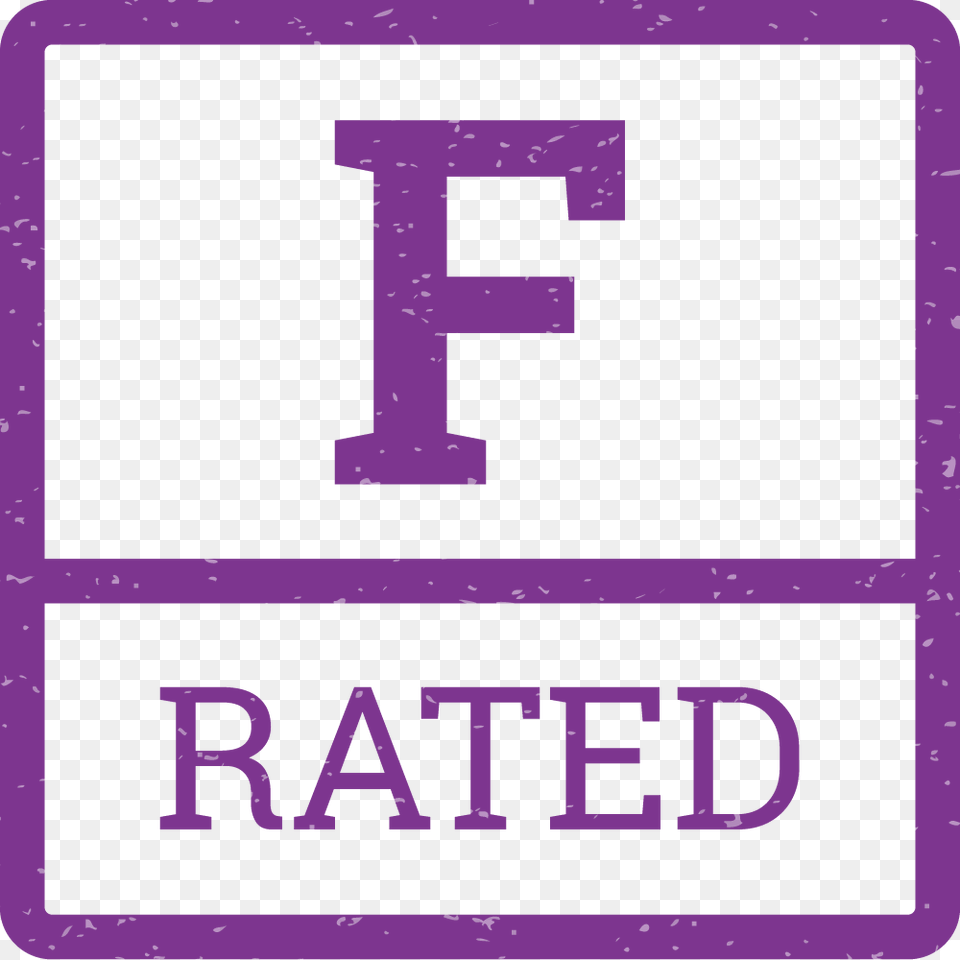 Bff F Rated Logo Mono F Rating, Text, Symbol Free Transparent Png
