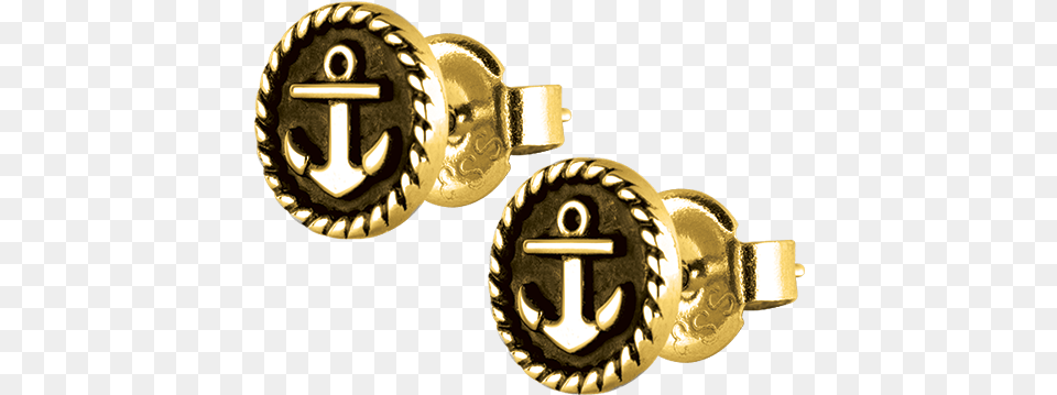 Bg Ees Anchor 01title Bg Ees Anchor Earring, Gold, Accessories, Treasure Free Png