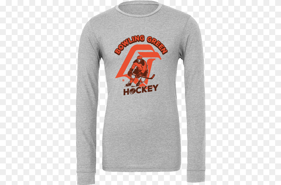 Bgsu Falcons Hockey Vintage Logo Long Sleeve T Shirt Bowling Green State University, T-shirt, Clothing, Long Sleeve, Knitwear Free Transparent Png