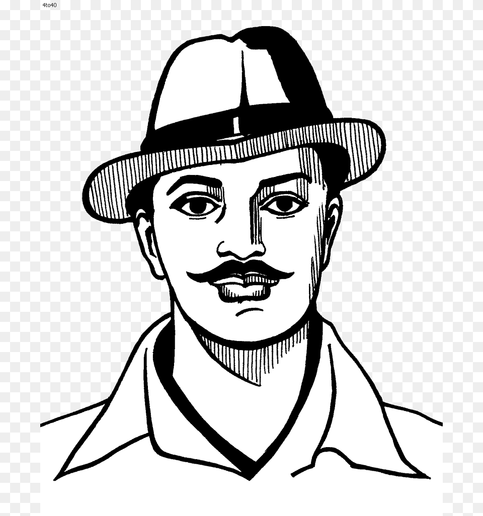 Bhagat Singh, Art, Adult, Person, Drawing Png
