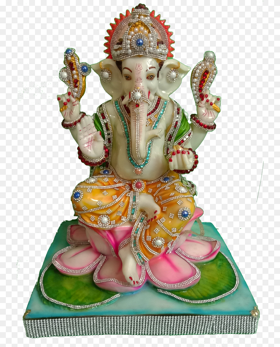 Bhagwan Ganesh Designer Murti Sculpture Figurine, Doll, Toy, Face, Head Free Png Download