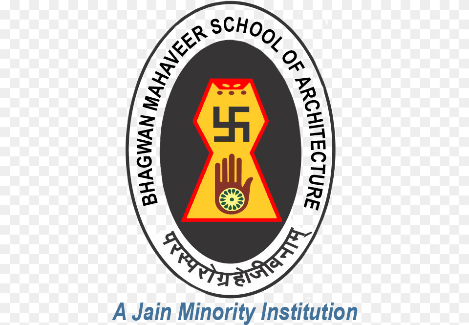 Bhagwan Mahaveer School Of Architecture Mahavir Swami Institute Of Technology Logo, Badge, Symbol, Emblem, Machine Png Image