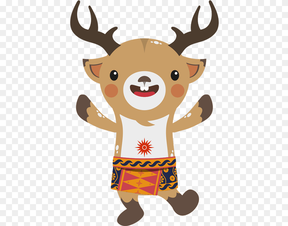 Bhin Bhin Atung Kaka Clipart Download Mascot Of Asian Games 2018, Animal, Deer, Mammal, Wildlife Png