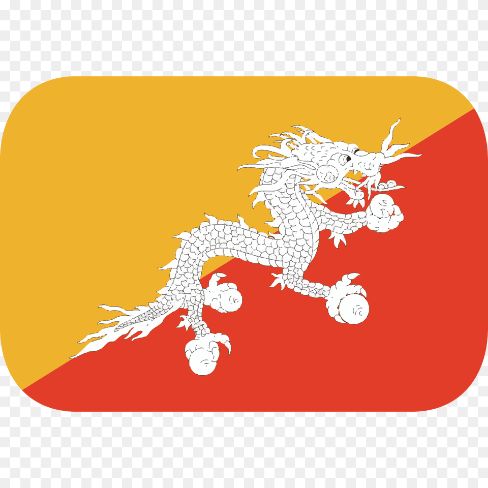 Bhutan Flag Emoji Clipart, Animal, Dinosaur, Reptile, Fish Png