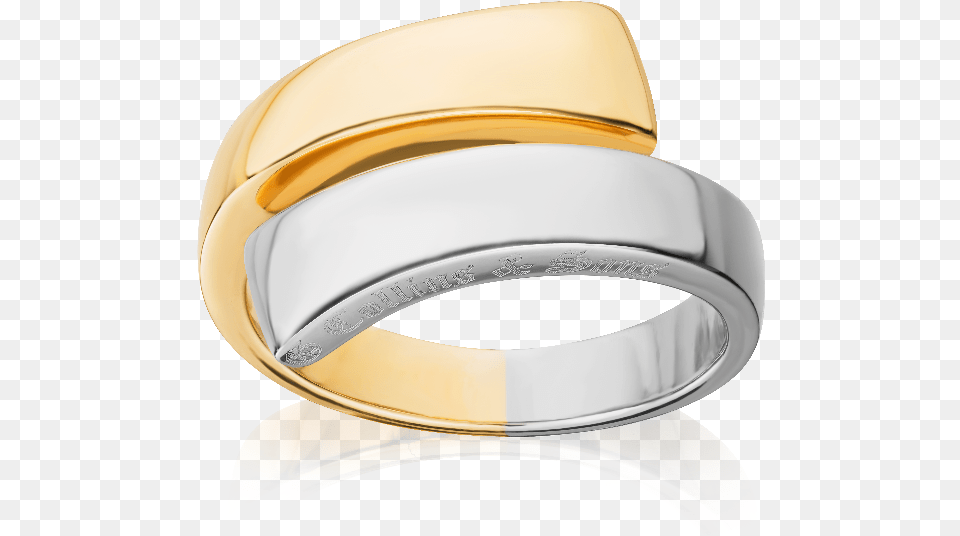 Bi Colour 18ct Gold Gc Titanium Ring, Accessories, Jewelry, Helmet Free Png Download