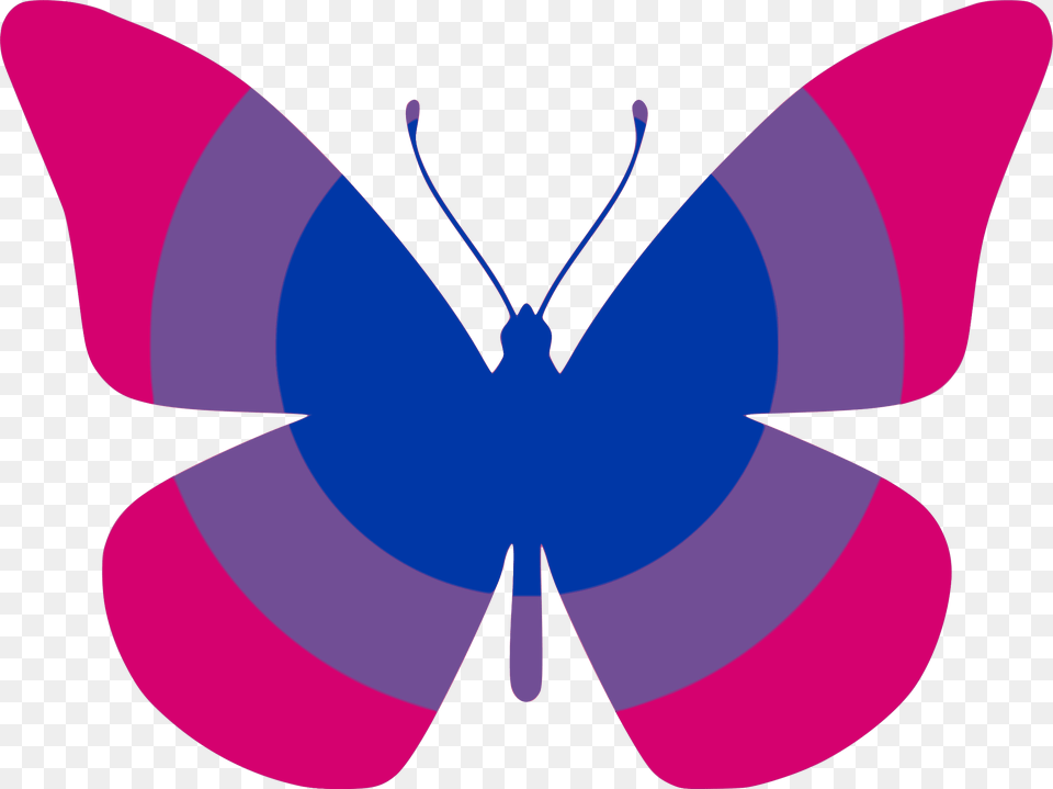 Bi Flag Butterfly Icons, Purple, Animal, Fish, Sea Life Png