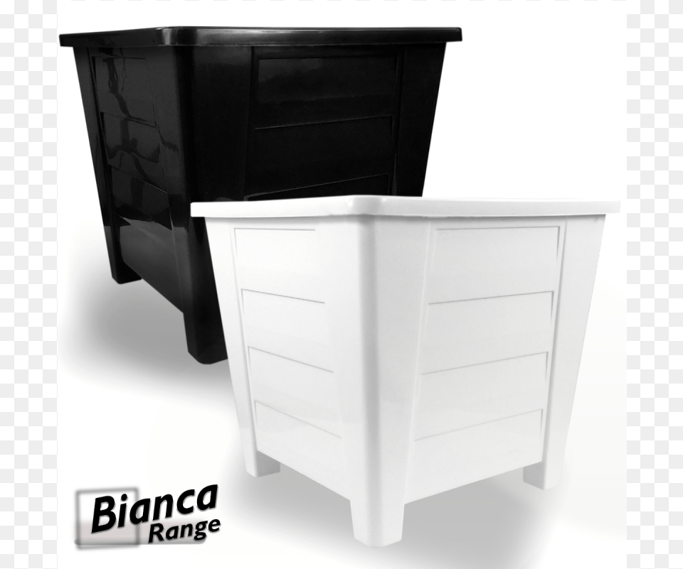 Bianca Square Planter 28cm Black Planter Plant Flower Herb Pot, Cabinet, Furniture, Reception, Sideboard Png Image