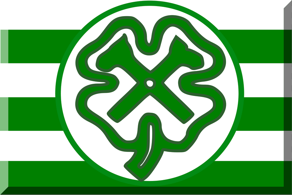 Bianco E Verde Orizzontale Con Quadrifoglio Clipart, Symbol, Dynamite, Recycling Symbol, Weapon Png