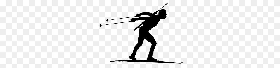 Biathlon, Silhouette, Bow, Weapon Png