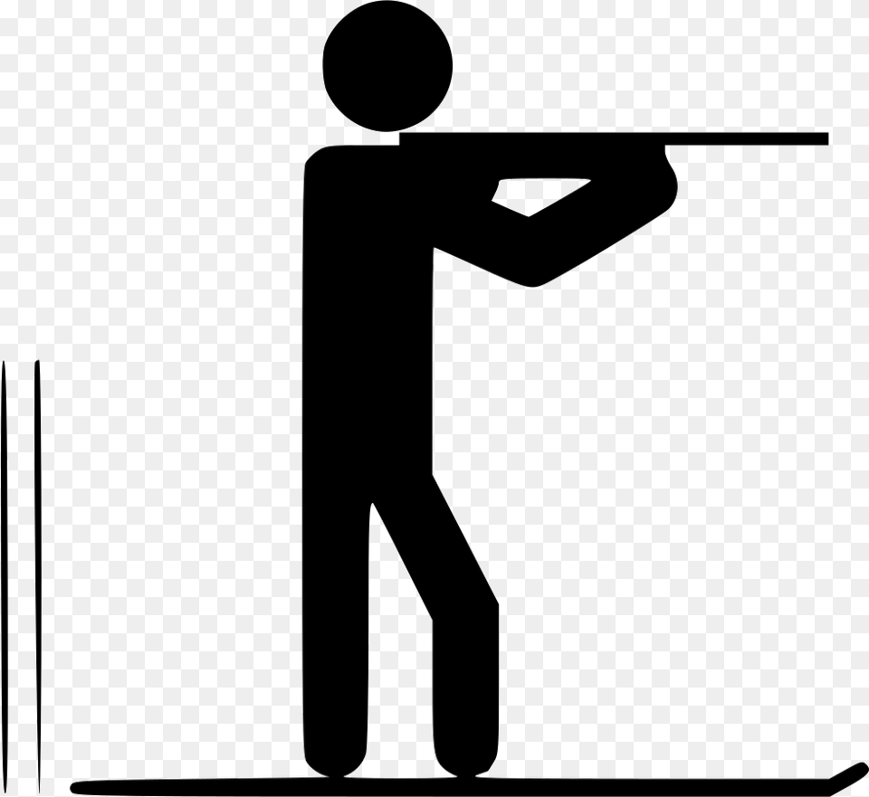 Biathlon, Stencil, Silhouette Free Png