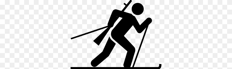 Biathlon, Person, Walking, People, Stencil Png