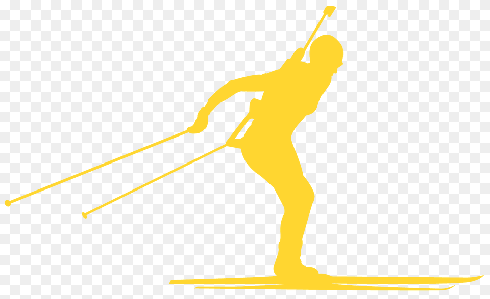 Biathlon Silhouette, Person, Walking, Nature, Outdoors Free Png