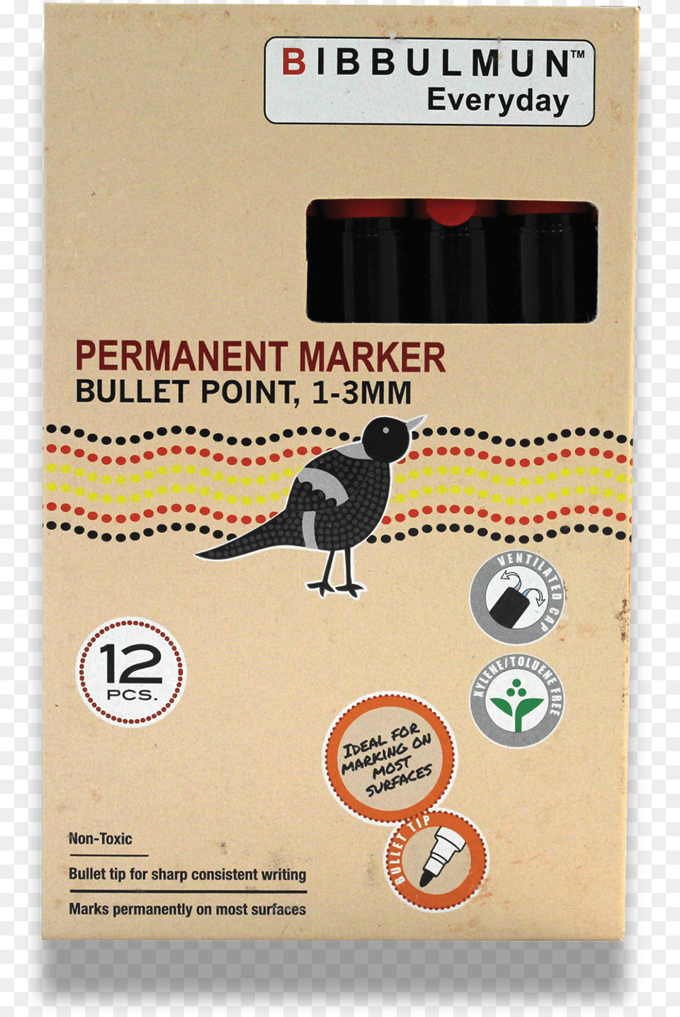Bibbulmun Permanent Markers Have A Bullet Tip For Smooth Black Cat, Animal, Bird, Advertisement, Poster Free Transparent Png