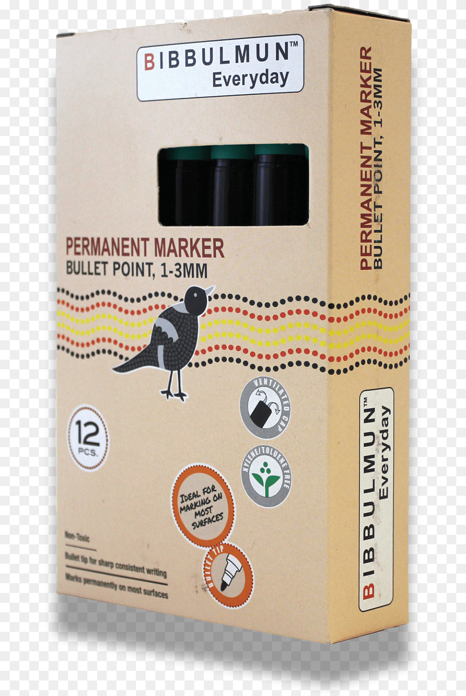 Bibbulmun Permanent Markers Have A Bullet Tip For Smooth Carton, Animal, Bird, Box, Cardboard Free Png Download