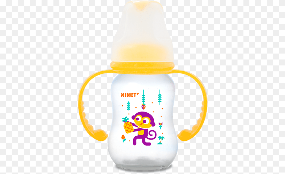 Bibern Acinturado Con Agarradera Amarillo Baby Bottle Free Transparent Png