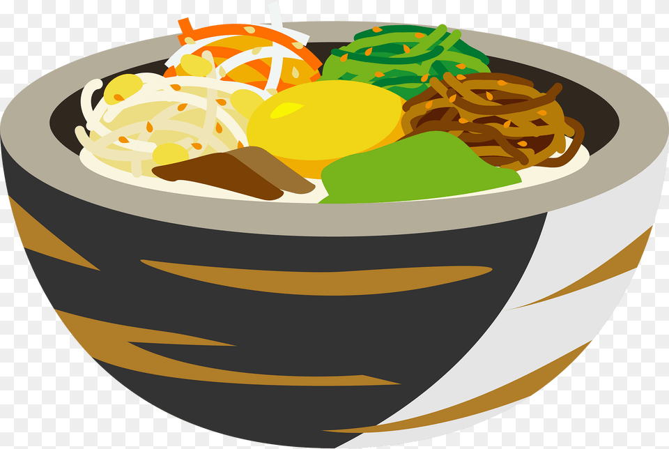 Bibimbap Food Clipart, Noodle, Meal, Lunch, Vermicelli Free Png Download