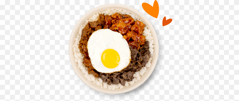 Bibimbap With White Rice Bulgogi Beef Spicy Pork Meat, Egg, Food, Breakfast, Meal Free Png Download