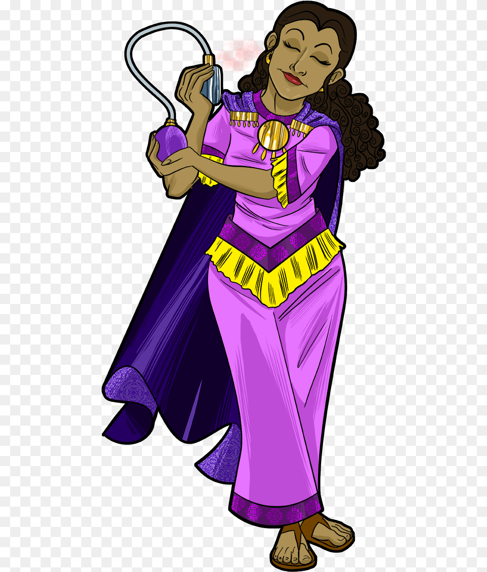 Bible Characters Queen Esther Bible Clipart, Purple, Adult, Person, Female Png