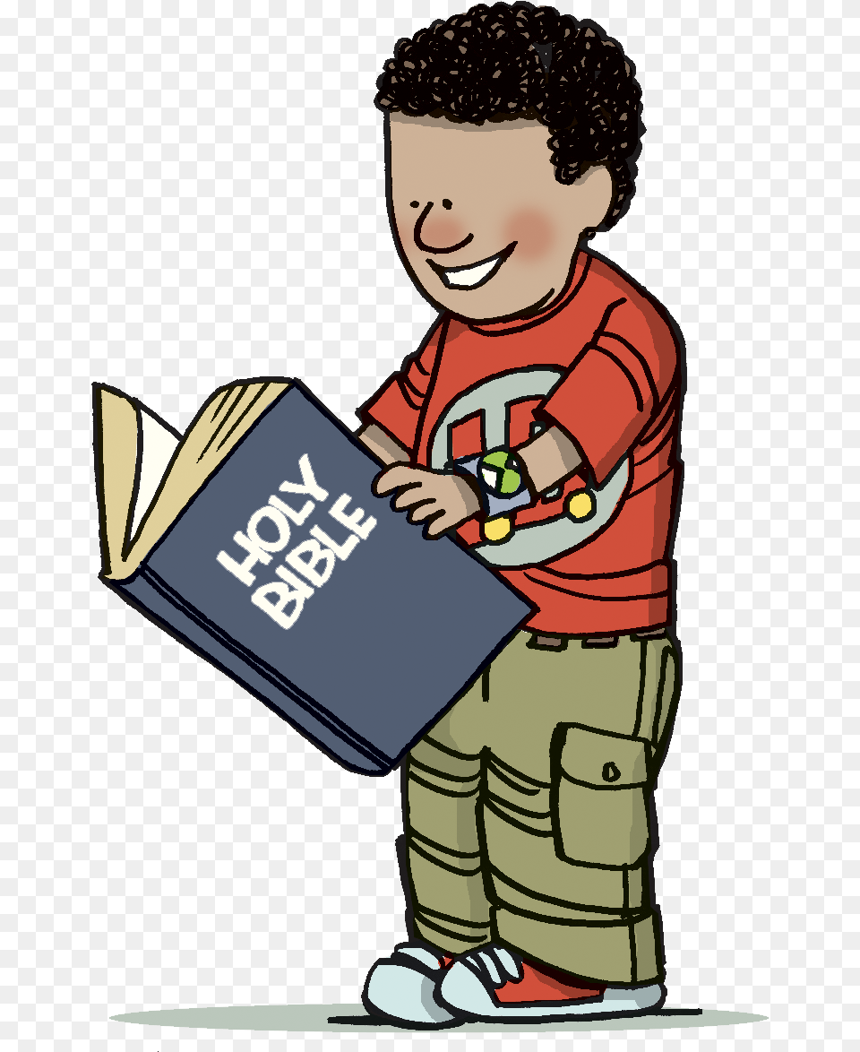 Bible Clip Art For Children Reading Bible Clipart, Person, Boy, Child, Male Png Image