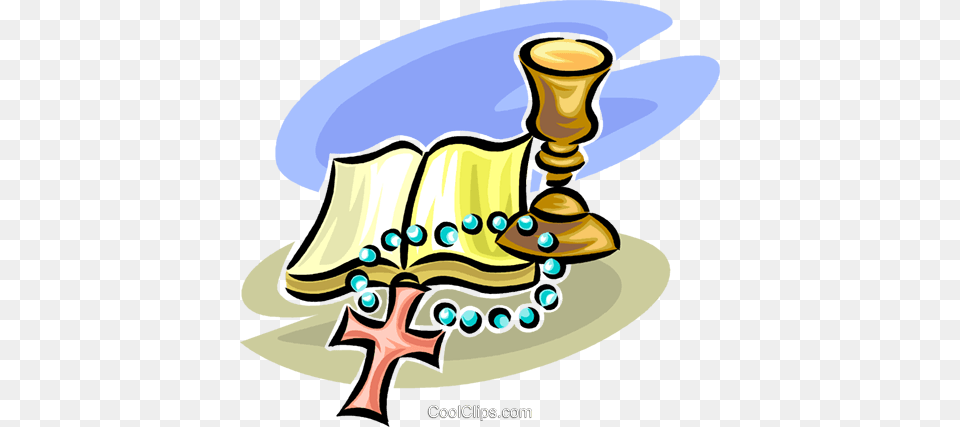 Bible Cross And Chalice Royalty Vector Clip Art Illustration, People, Person Free Transparent Png