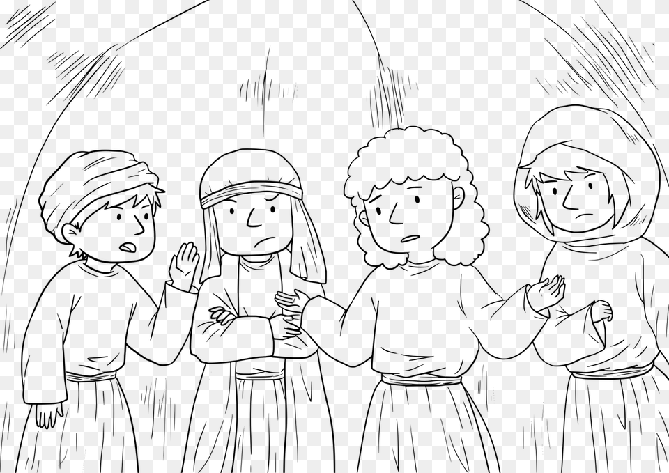Bible Storying Ccx Picture Mark 6 1 6 Coloring Page, Gray Free Transparent Png