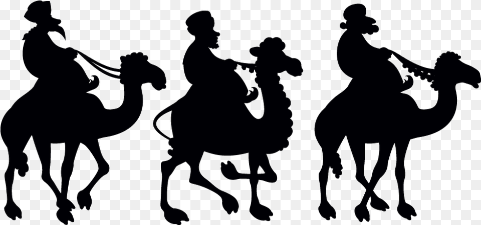 Biblical Magi Royalty Wise Men, Silhouette, Person, Animal, Camel Free Png