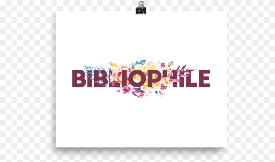 Bibliophile Floral Art Print Greeting Card, Envelope, Greeting Card, Mail Png Image