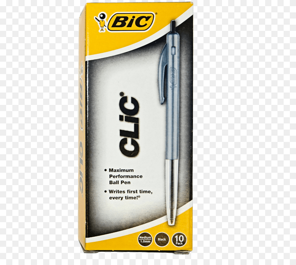Bic Clic 2000 Ball Pen Box Bic Velocity Retractable Gel Pen Medium Point Black Free Png Download