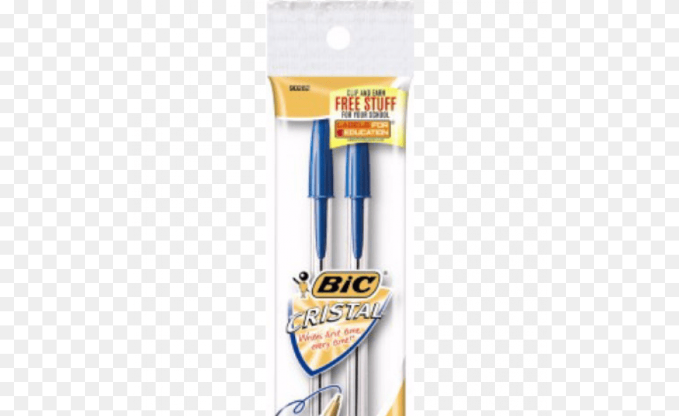 Bic Cristal Blue Ink Medium Ball Pen Bic Corporation Pen 2pk Med Black Cristal Png