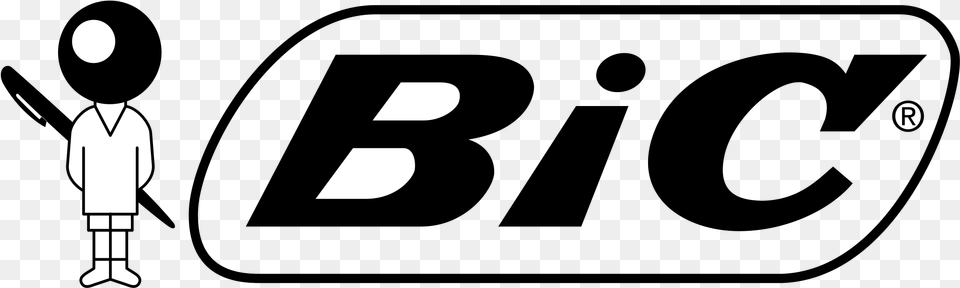 Bic Logo Transparent Bic Logo Black And White, Person, Weapon Free Png