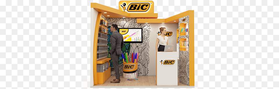 Bic Projects Photos Videos Logos Illustrations And Shelf, Kiosk, Adult, Male, Man Free Transparent Png