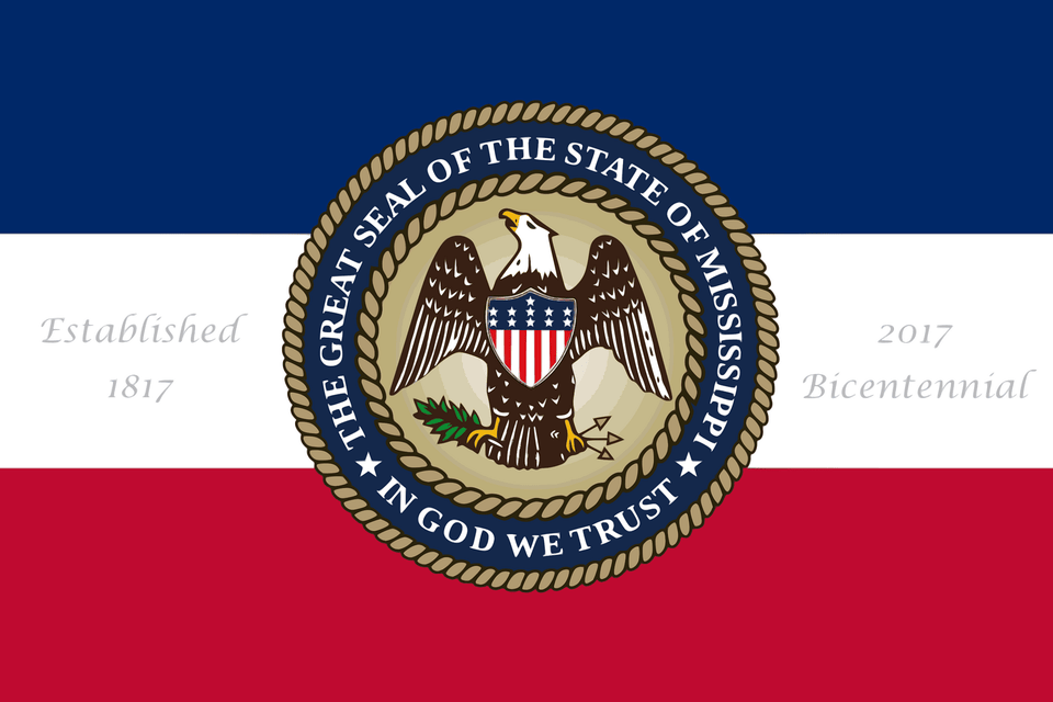 Bicentennial Banner Of Mississippi Original Clipart, Symbol, Badge, Logo, Emblem Png Image