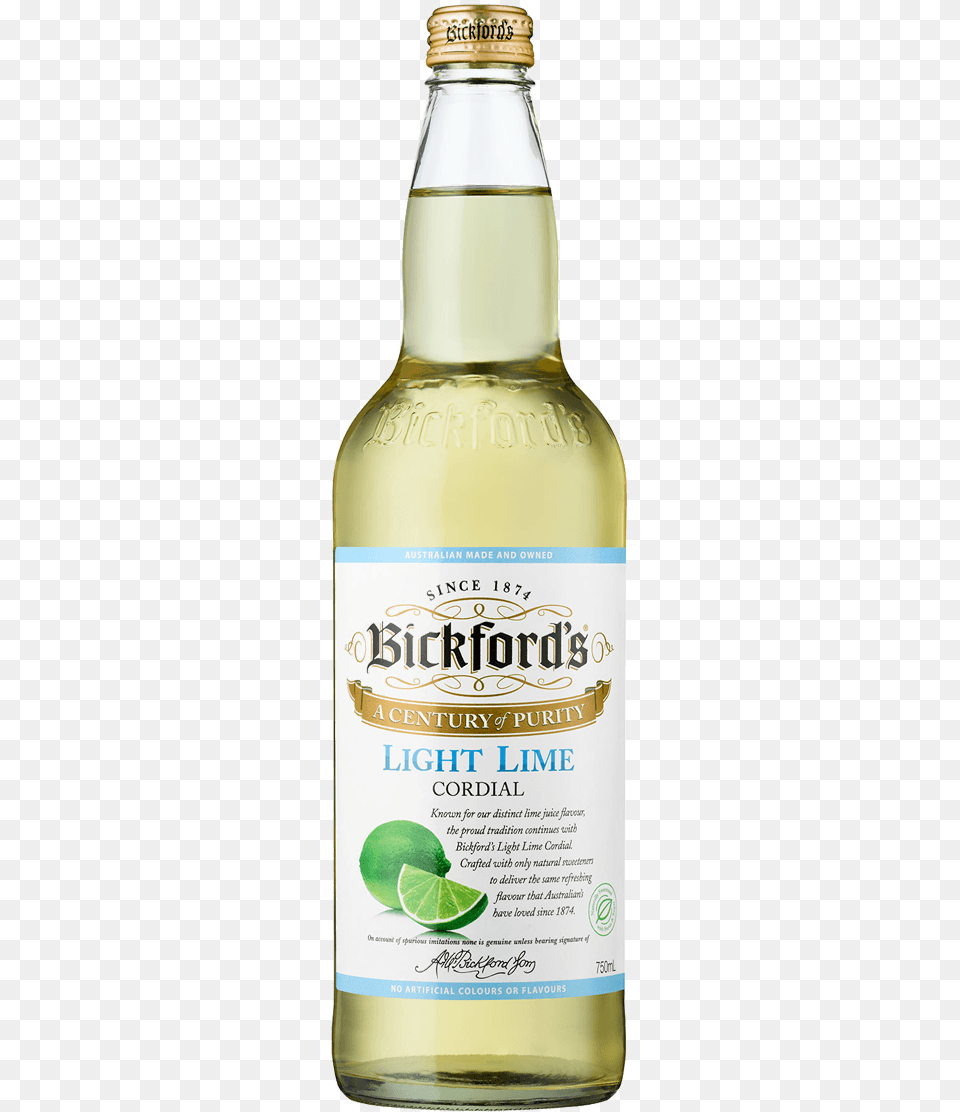 Bickfords Light Lime Cordial, Alcohol, Beverage, Beer, Liquor Free Png