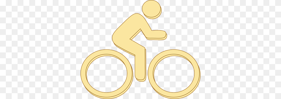 Bicycle Symbol, Gold, Sign, Text Free Transparent Png