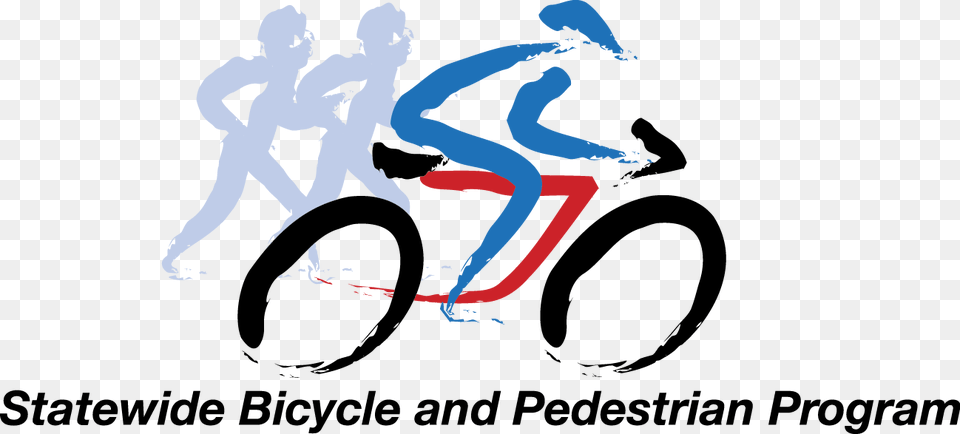 Bicycle And Pedestrian Program Logo Hybrid Bicycle, Person, Transportation, Vehicle, Cycling Free Transparent Png