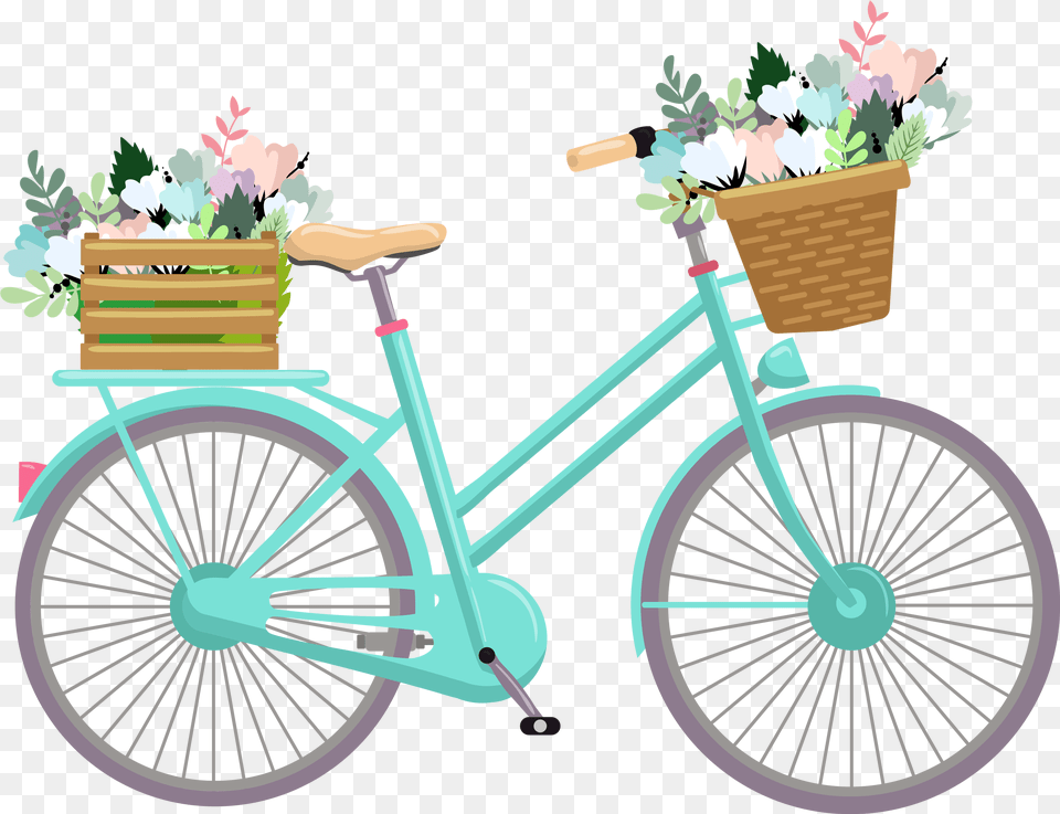 Bicycle Basket Clip Art, Wheel, Vehicle, Transportation, Machine Png