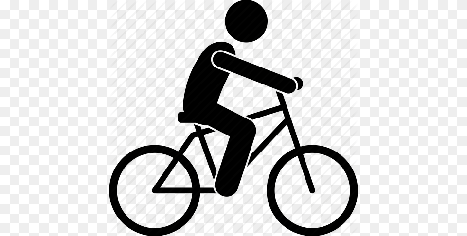 Bicycle Bike Biking Cycle Cycling Cyclist Riding Icon, Transportation, Vehicle, Tricycle, Person Free Png