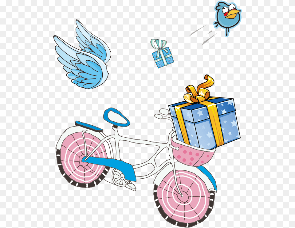 Bicycle Cartoon Drawing Hq Free Clipart, Motorcycle, Transportation, Vehicle, Machine Png
