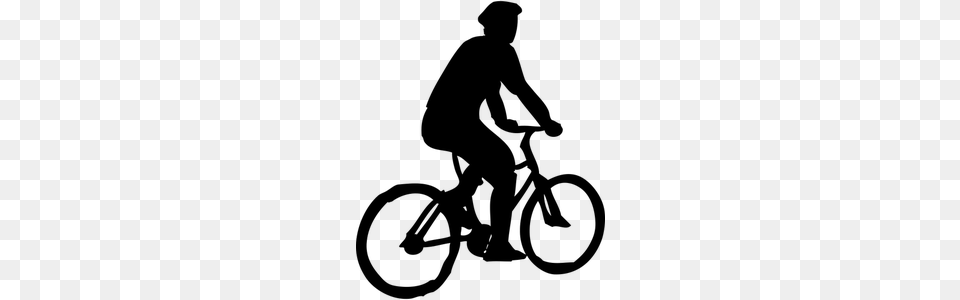 Bicycle Clip Art Silhouette Climbing Hills, Gray Free Png