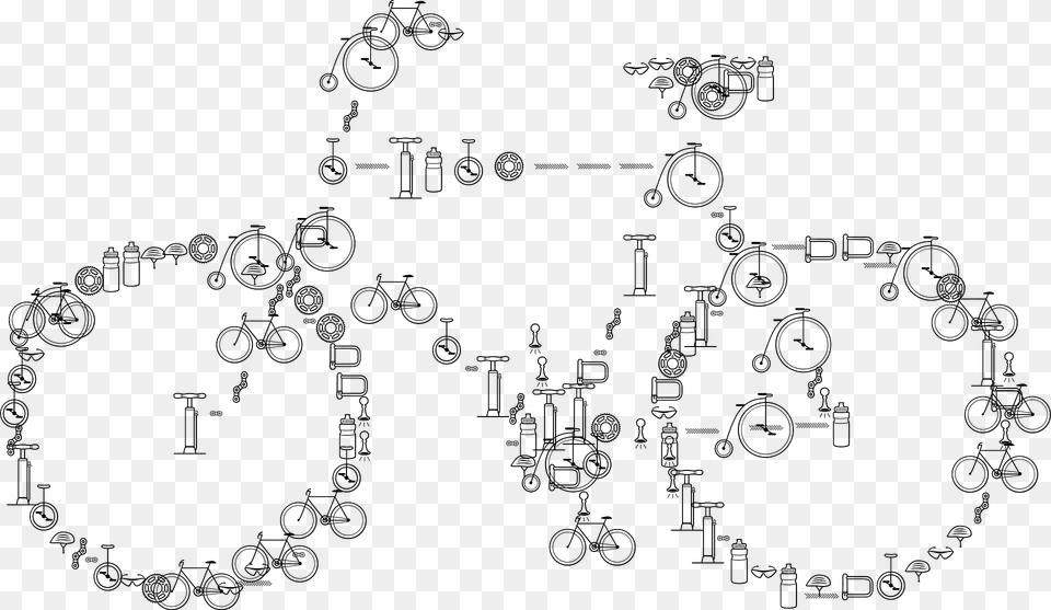 Bicycle Clipart, Pattern, Wheel, Machine, Transportation Png Image