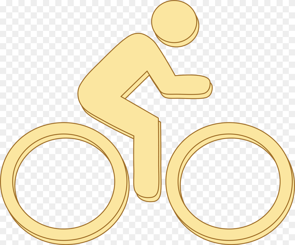 Bicycle Clipart, Symbol, Sign, Text, Gold Png Image